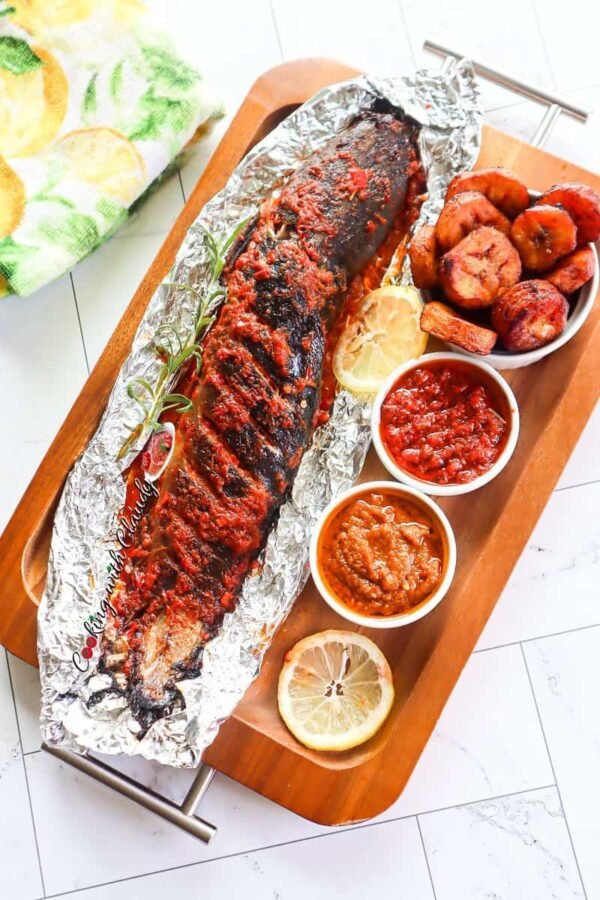 Whole Grilled Catfish with Sauce